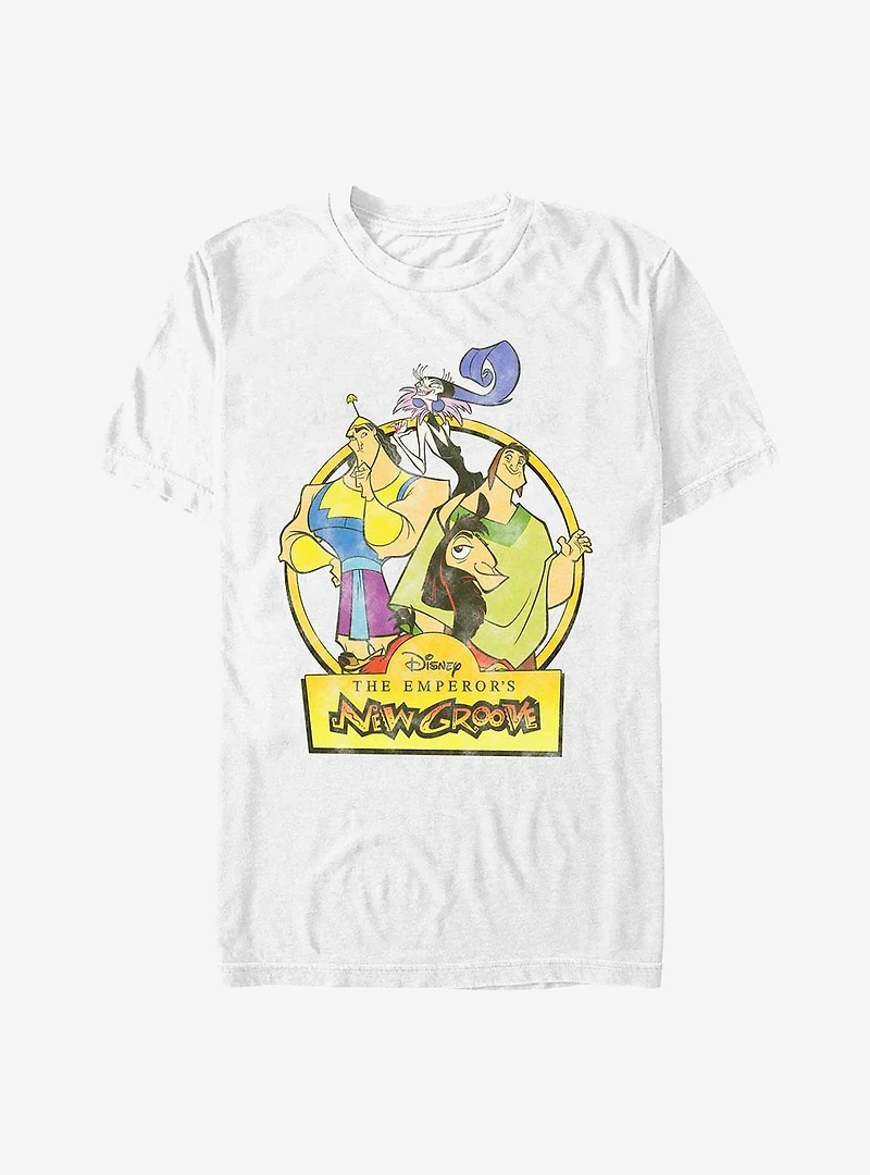 Disney The Emperor's New Groove Kronk, Yzma, Kuzco, and Pacha Logo T-Shirt