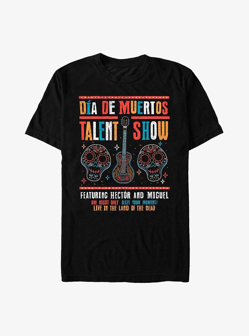 Disney Pixar Coco Dia De Muertos Talent Show Poster T-Shirt