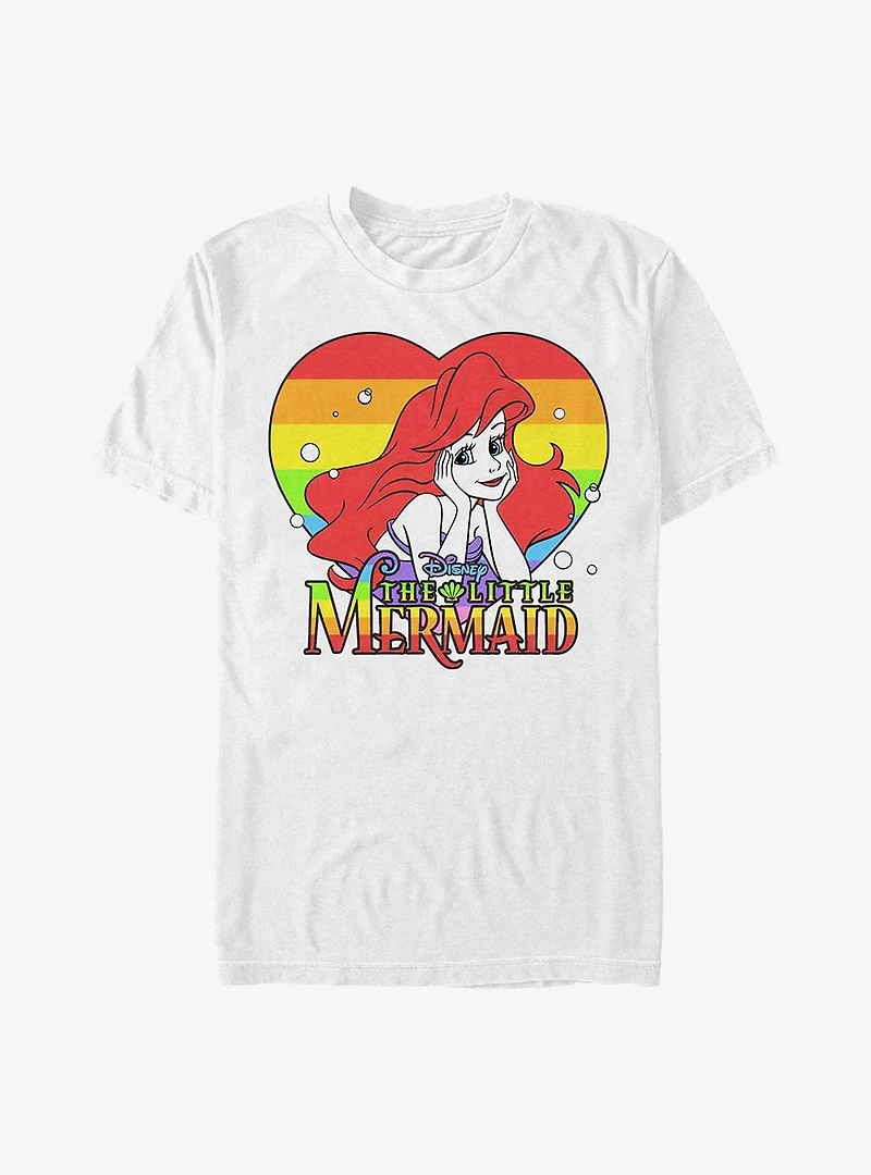 Disney The Little Mermaid Rainbow Heart Ariel T-Shirt