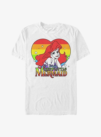 Disney The Little Mermaid Rainbow Heart Ariel T-Shirt