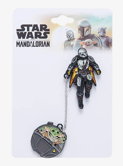 Star Wars The Mandalorian Mando & Grogu Chain Pin Set