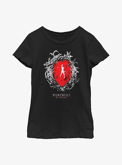 Marvel Studios' Special Presentation: Werewolf By Night Elsa Bloodstone Heart Youth Girls T-Shirt