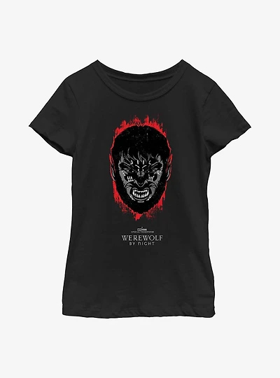 Marvel Studios' Special Presentation: Werewolf By Night Jack Russell Head Youth Girls T-Shirt