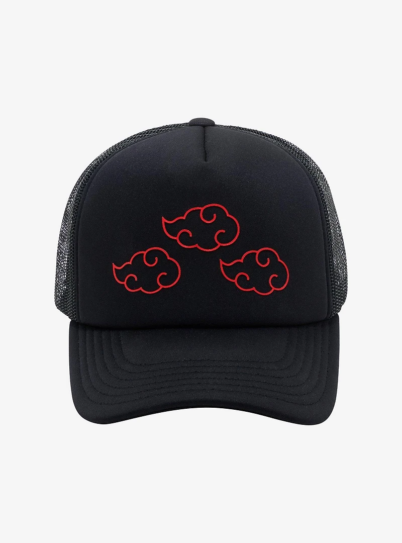 Naruto Shippuden Akatsuki Clouds Outline Trucker Cap - BoxLunch Exclusive