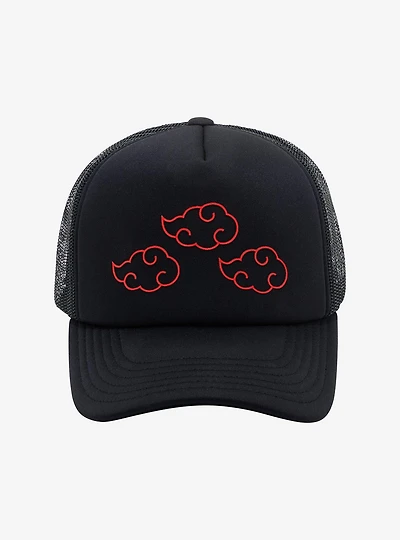 Naruto Shippuden Akatsuki Clouds Outline Trucker Cap - BoxLunch Exclusive