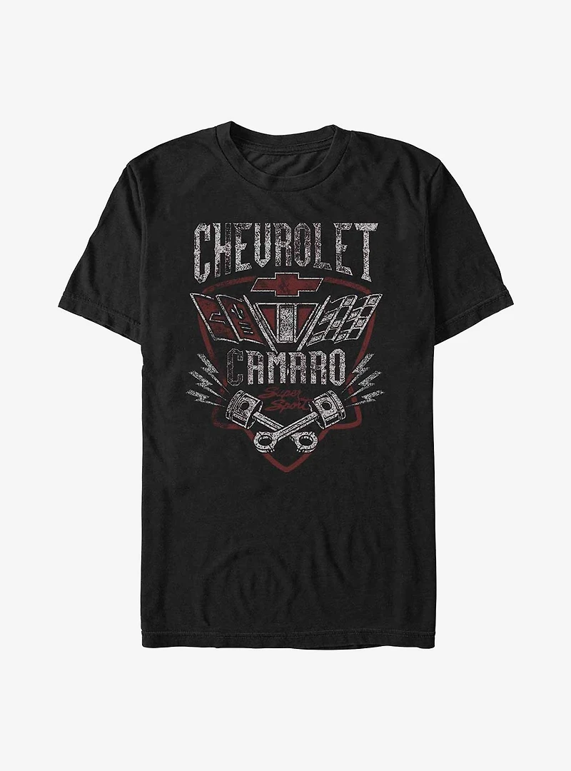 General Motors Chevrolet Camaro Race Flags T-Shirt