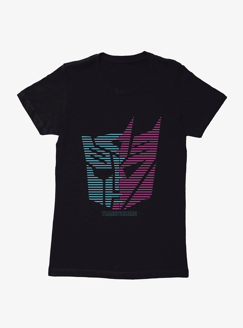 Transformers Autobot Decepticon Split Icon Womens T-Shirt