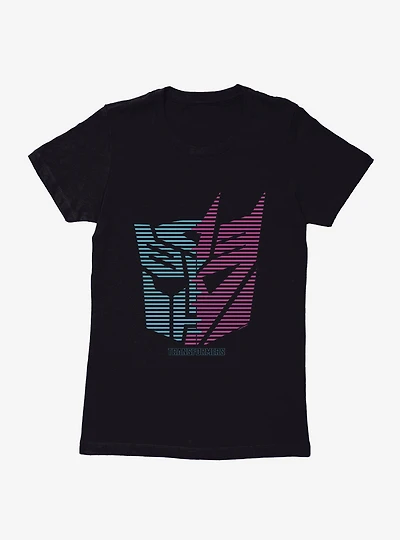 Transformers Autobot Decepticon Split Icon Womens T-Shirt