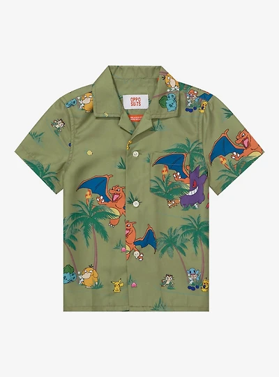 OppoSuits Pokémon Tropical Allover Print Toddler Woven Button-Up - BoxLunch Exclusive