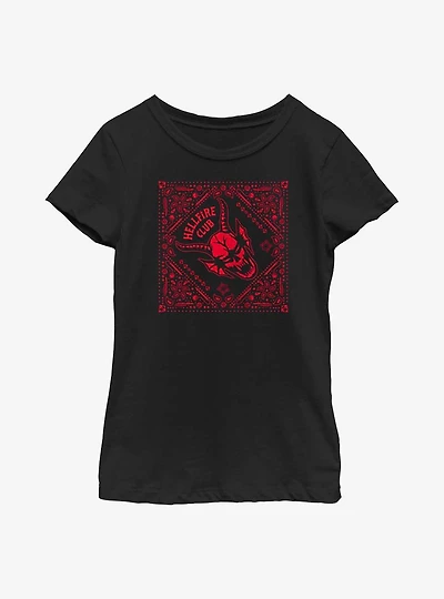 Stranger Things Hellfire Club Paisley Pattern Youth Girls T-Shirt