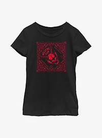 Stranger Things Hellfire Club Paisley Pattern Youth Girls T-Shirt