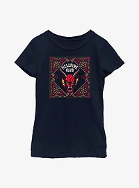 Stranger Things Hellfire Club Pattern Youth Girls T-Shirt