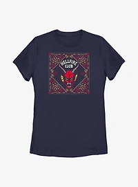 Stranger Things Hellfire Club Pattern Womens T-Shirt
