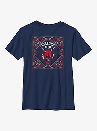 Stranger Things Hellfire Club Pattern Youth T-Shirt