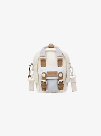 Doughnut Macaroon Tiny Fluffy Stadium Cream x Blue Lotus x Purple Mini Crossbody Bag