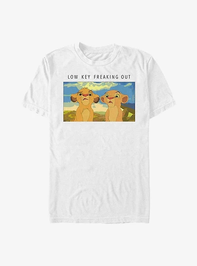 Disney The Lion King Low Key Freaking Out Simba and Nala T-Shirt