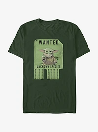 Star Wars The Mandalorian Wanted Unknown Species T-Shirt