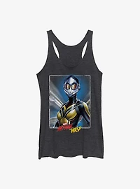 Marvel Ant-Man Wasp Close Up Girls Raw Edge Tank