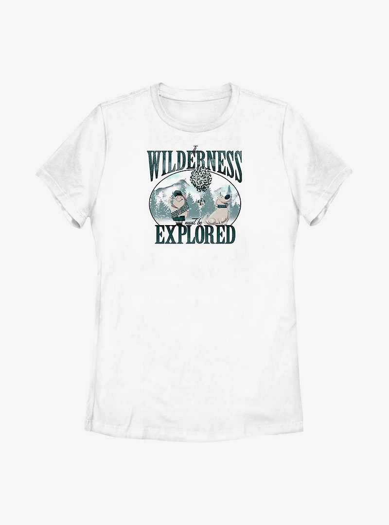 Disney Pixar Up Russell and Dug Wilderness Explored Womens T-Shirt