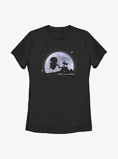 Disney Pixar Wall-E Moonlit Lovers and Eve Womens T-Shirt