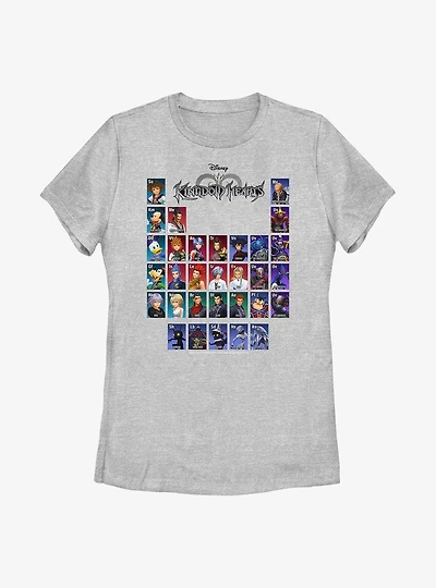 Kingdom Hearts Table of Characters Womens T-Shirt