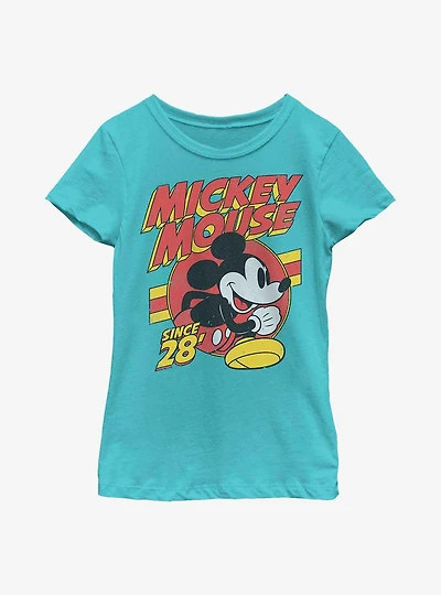 Disney Mickey Mouse Retro Youth Girls T-Shirt