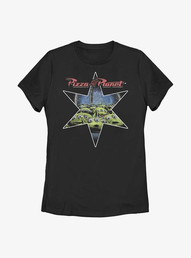 Disney Pixar Toy Story Pizza Planet Alien Star Womens T-Shirt