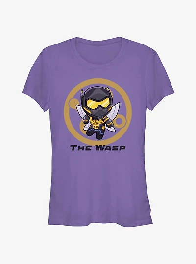 Marvel Ant-Man and the Wasp: Quantumania Chibi Wasp Badge Girls T-Shirt