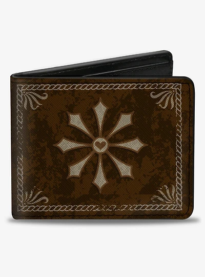 Western Whiskey Heart Repeat Bifold Wallet