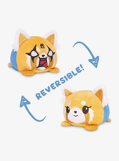 Tee Turtle Hello Kitty and Friends Aggretsuko Happy + Angry Reversible Mood 5 Inch Retsuko Plush