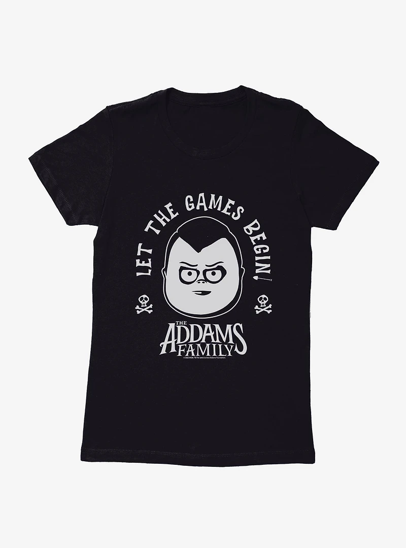 Addams Family Movie Let The Games Begin Womens T-Shirt