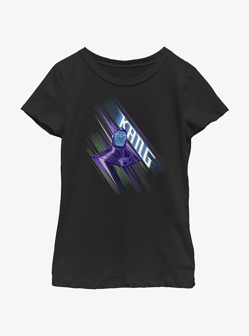 Marvel Ant-Man and the Wasp: Quantumania Kang Portrait Youth Girls T-Shirt