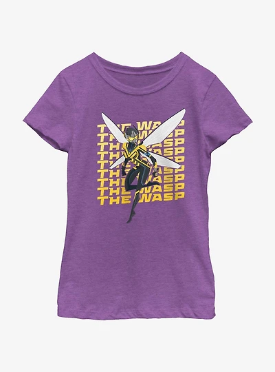 Marvel Ant-Man and the Wasp: Quantumania Wasp Action Pose Youth Girls T-Shirt