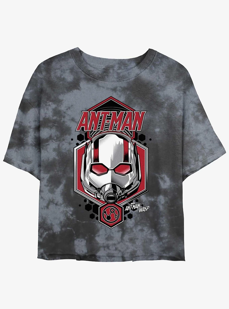 Marvel Ant-Man and the Wasp: Quantumania Shield Tie-Dye Womens Crop T-Shirt