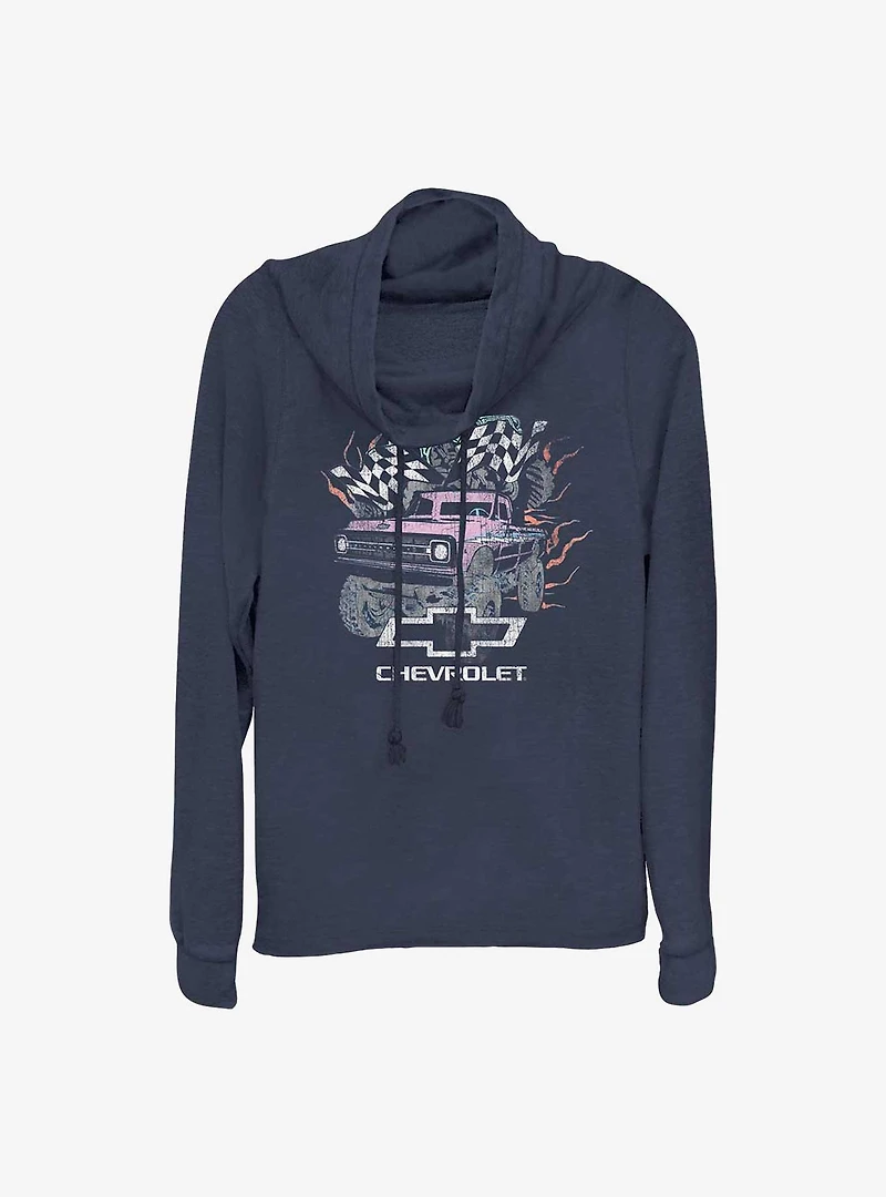 General Motors Chevrolet Monster Trucks Long-Sleeve Cowl Neck Girls T-Shirt