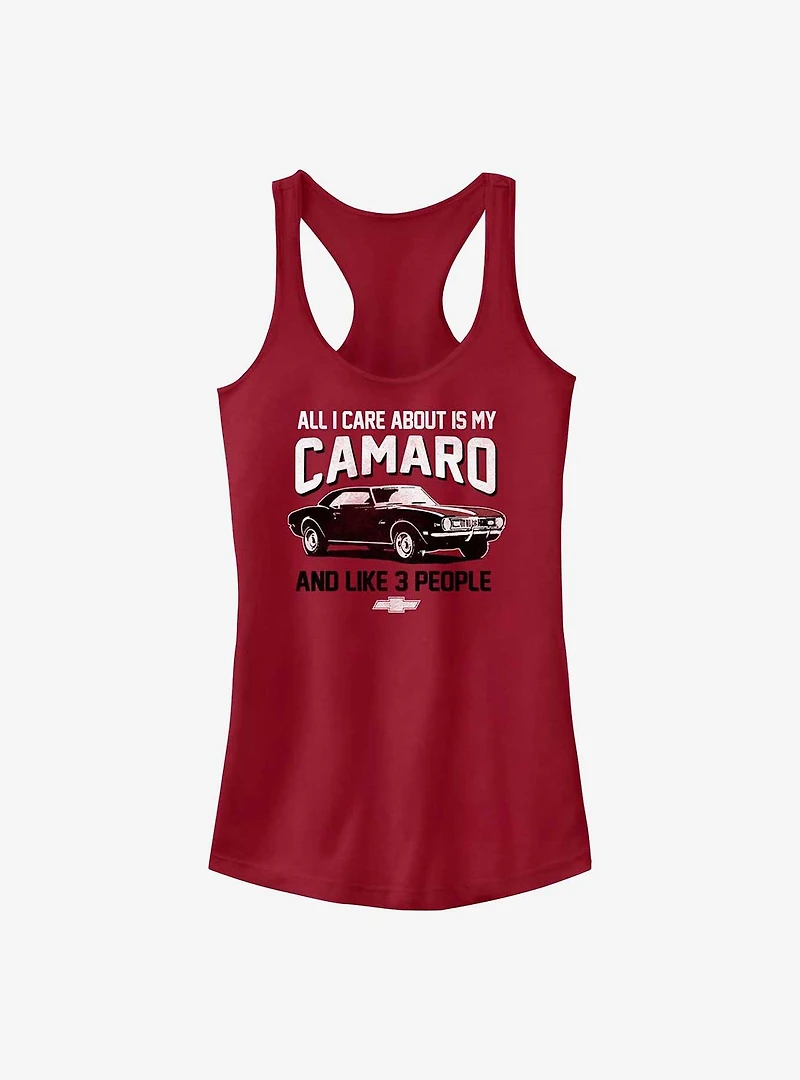 General Motors Chevy All I Care About Is My Camaro Girls Tank