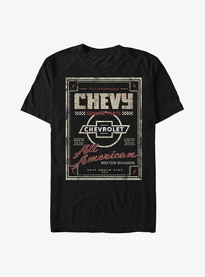 General Motors Chevy High Performance Genuine Parts T-Shirt