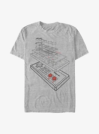 Nintendo Controller Schematic T-Shirt