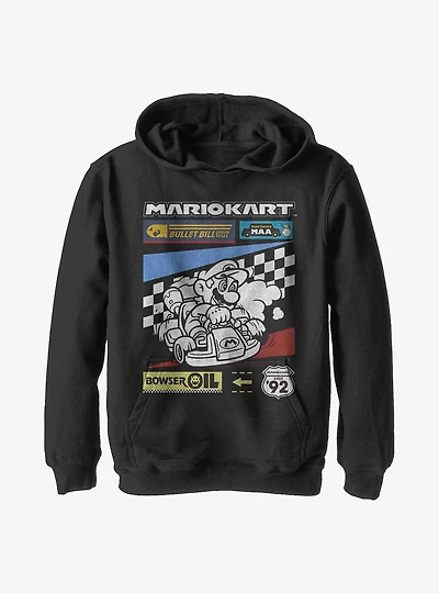 Nintendo Mario Kart Drift Racer Youth Hoodie