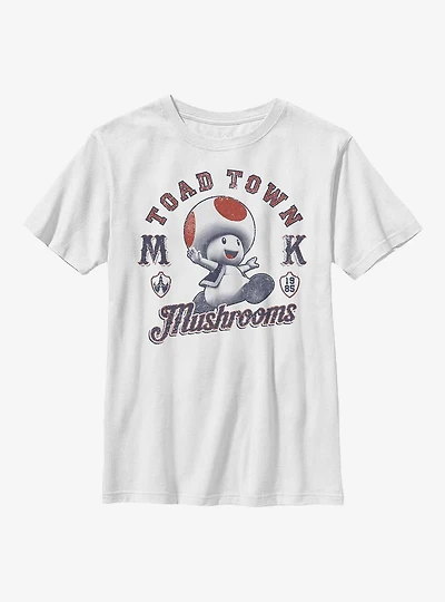 Nintendo Mario Toad Town Mushrooms Youth T-Shirt