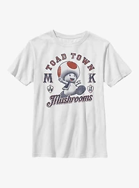 Nintendo Mario Toad Town Mushrooms Youth T-Shirt