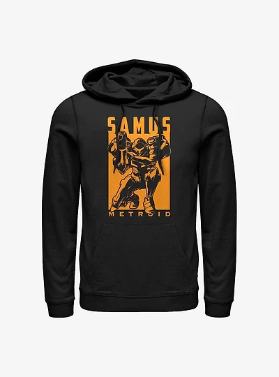 Nintendo Metroid Samus Action Poster Hoodie