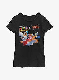 Nintendo Bowser's Fury Flying Through Youth Girls T-Shirt