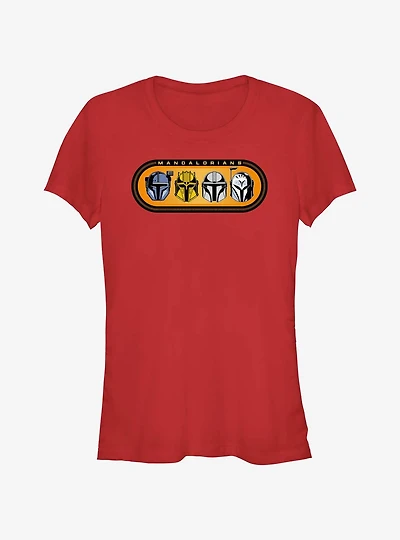 Star Wars The Mandalorian Helmets Badge Girls T-Shirt