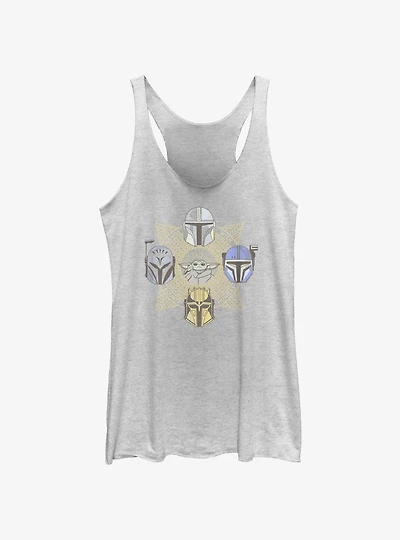Star Wars The Mandalorian Grogu and Bounty Hunters Girls Tank