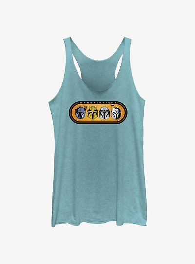 Star Wars The Mandalorian Helmets Badge Girls Tank