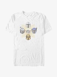 Star Wars The Mandalorian Grogu and Bounty Hunters T-Shirt