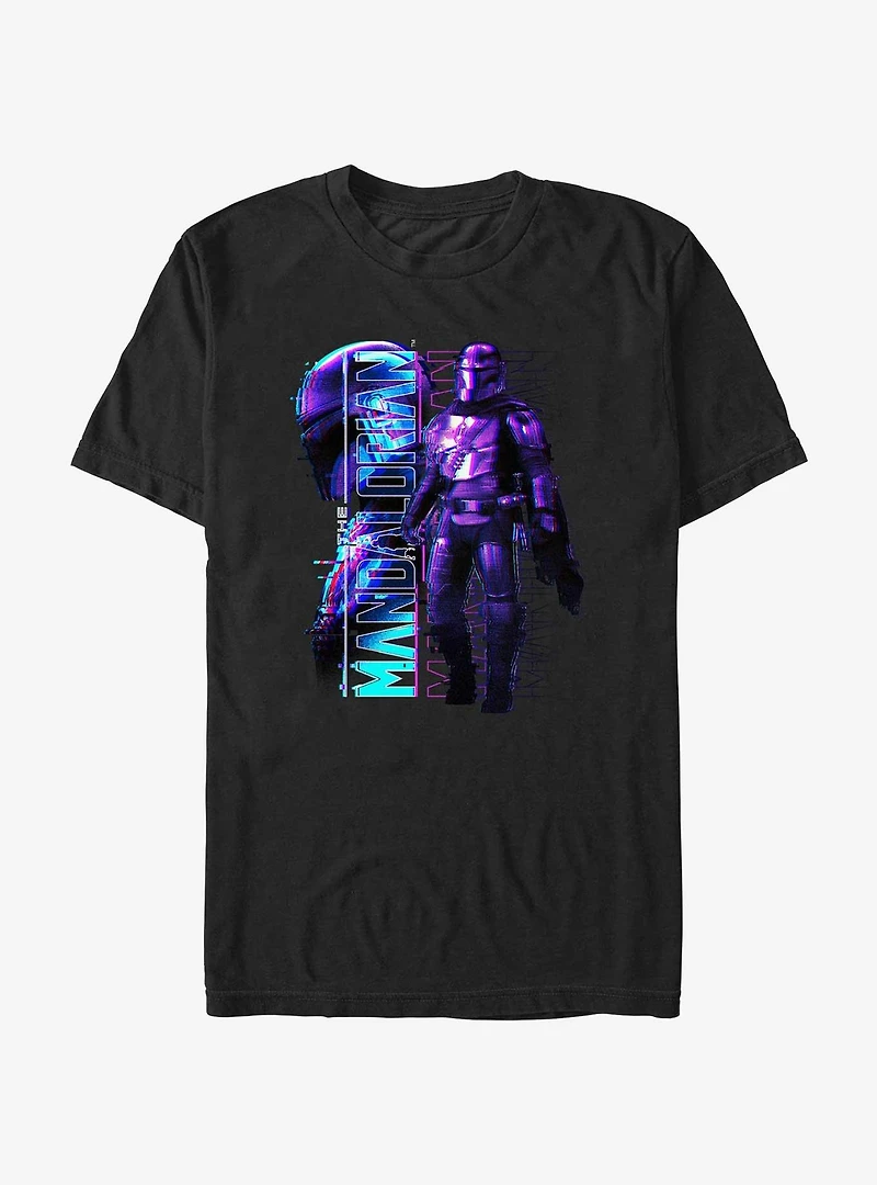Star Wars The Mandalorian Mando Glitch T-Shirt