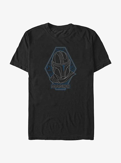 Star Wars The Mandalorian Mando Portrait T-Shirt