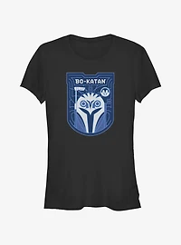 Star Wars The Mandalorian Bo-Katan Crest Girls T-Shirt